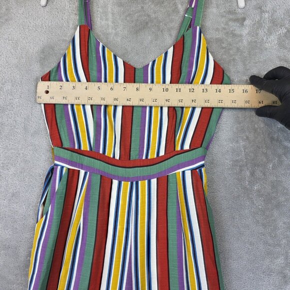 Lost + Wander Jumpsuit Womens XS Multi Stripe Wide Leg Belted Sleeveless NWT - Picture 3 of 16